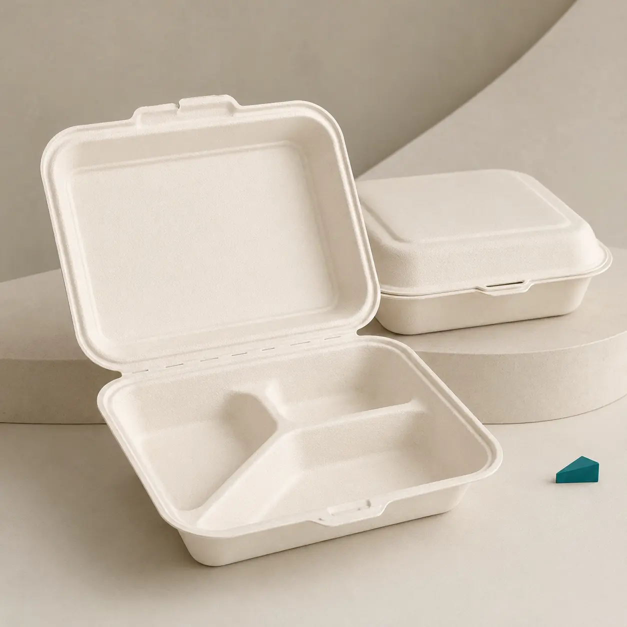 3-Compartment Clamshell Box