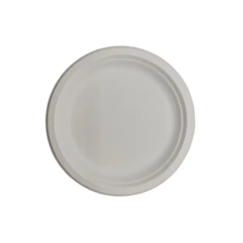 8.6 Inch Round Sugarcane Bagasse Plate