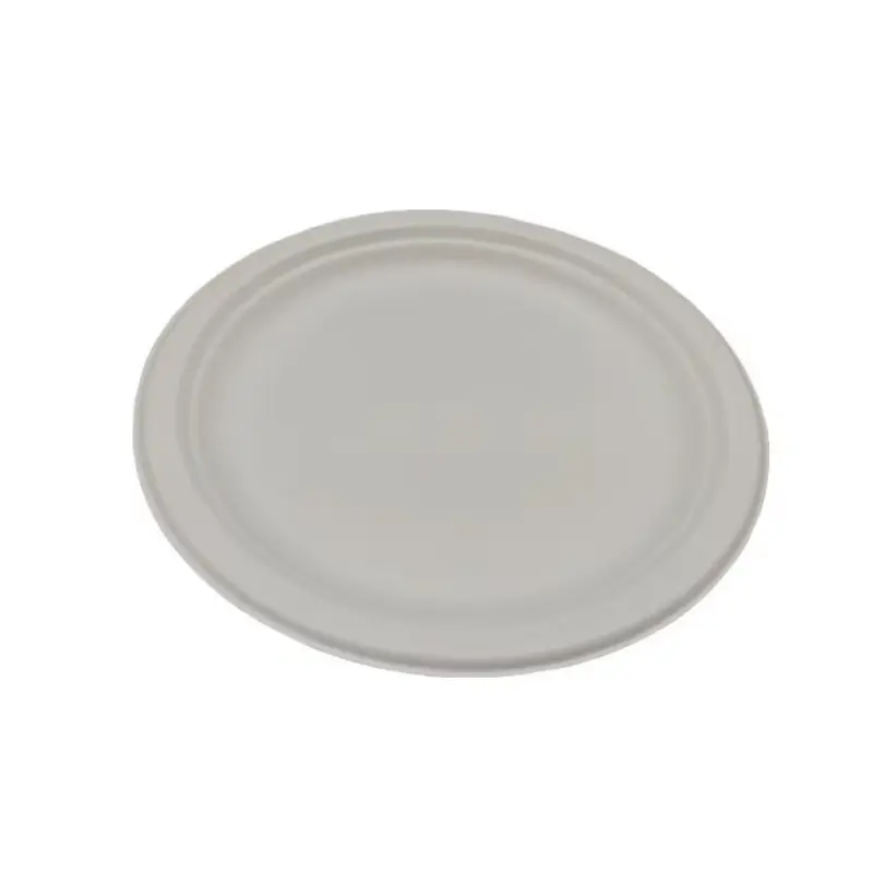 8.6 Inch Round Sugarcane Bagasse Plates