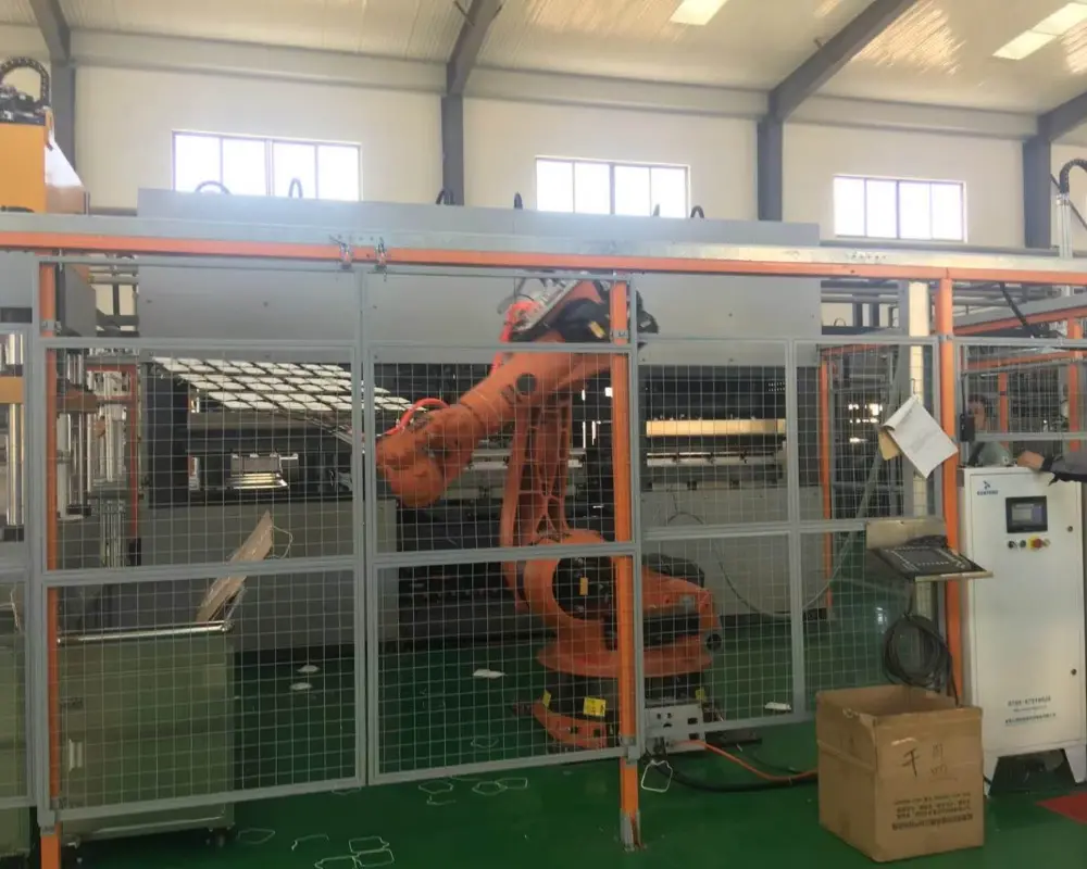 Industrial robotic handling equipment used in bagasse tableware production