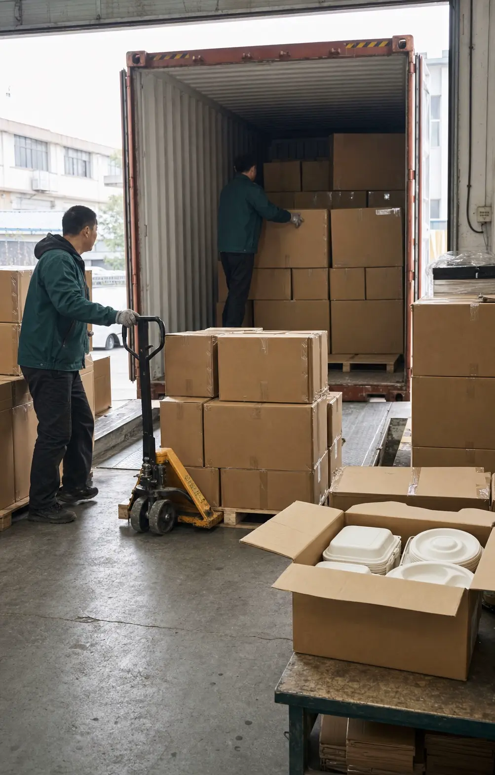 Bagasse Tableware Export Container Loading