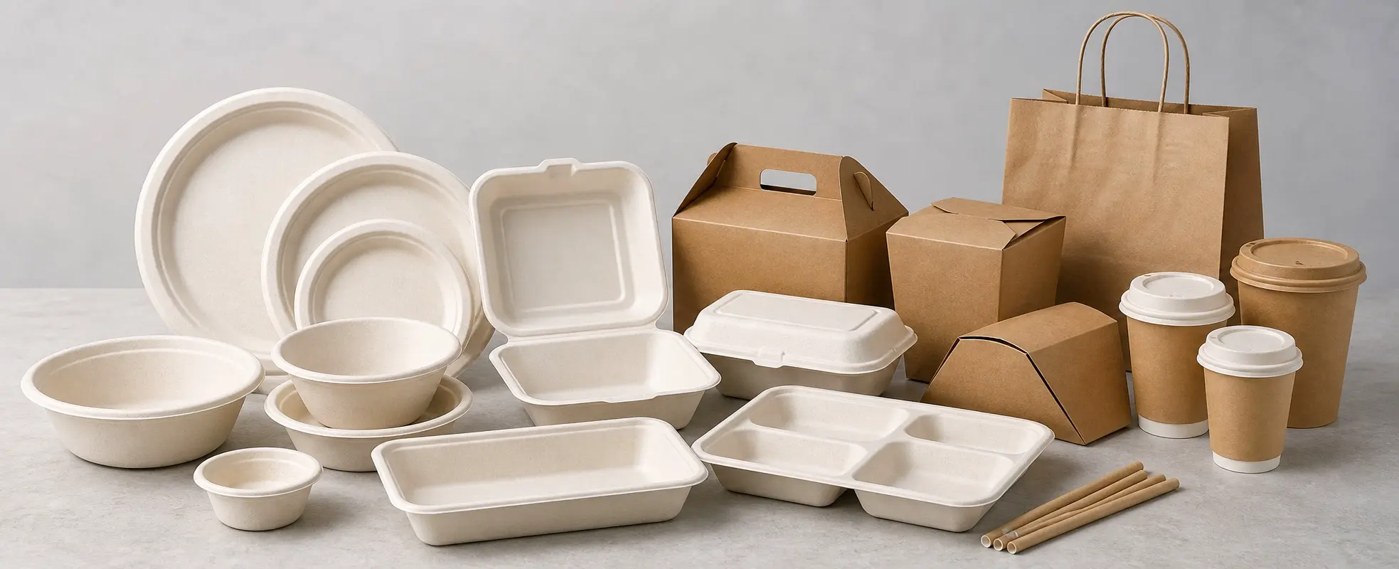Youshang bagasse tableware and paper food packaging range