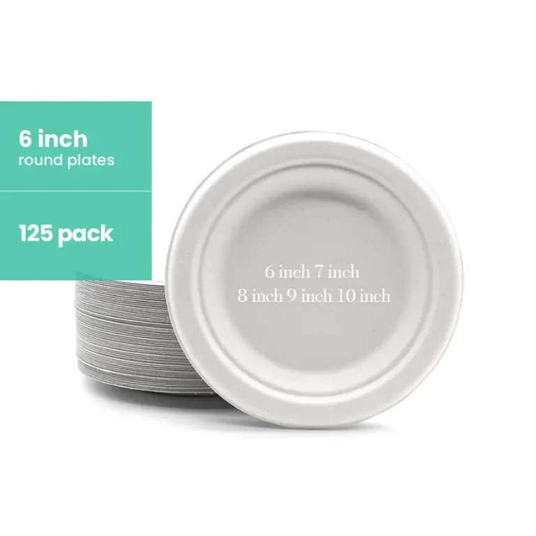 6 Inch Oasis Round Sugarcane Bagasse Plate