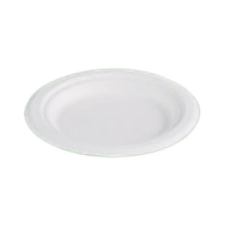 7 Inch Round Sugarcane Bagasse Plate
