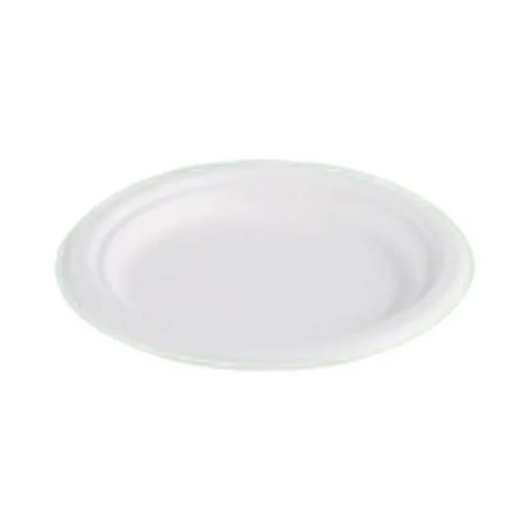 9 Inch Round Sugarcane Bagasse Plate