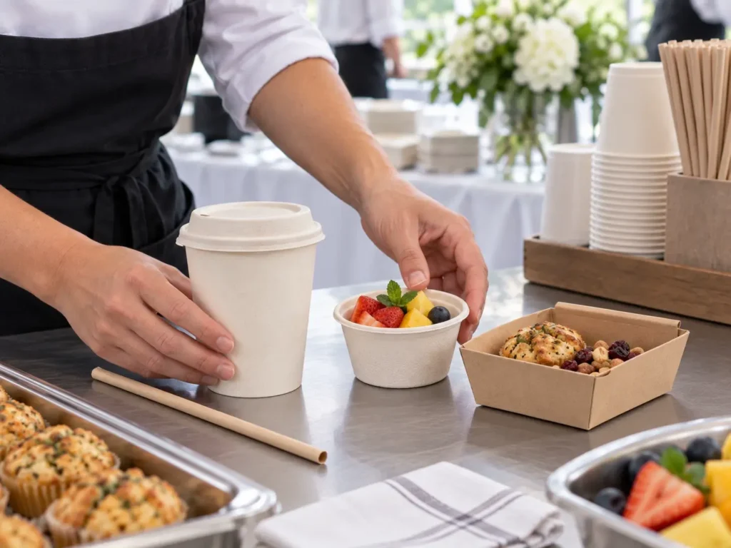 Catering Packaging for Drinks Desserts and Snacks