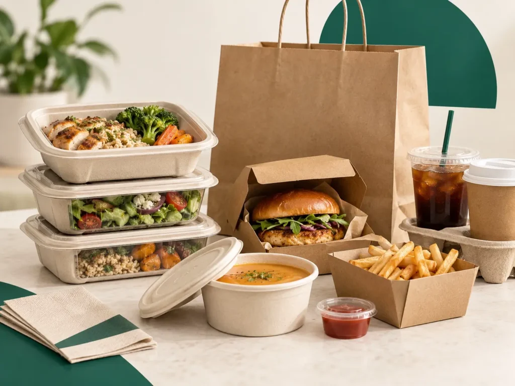 Emballages pour la livraison de repas, adaptés à l'empilage et au transport