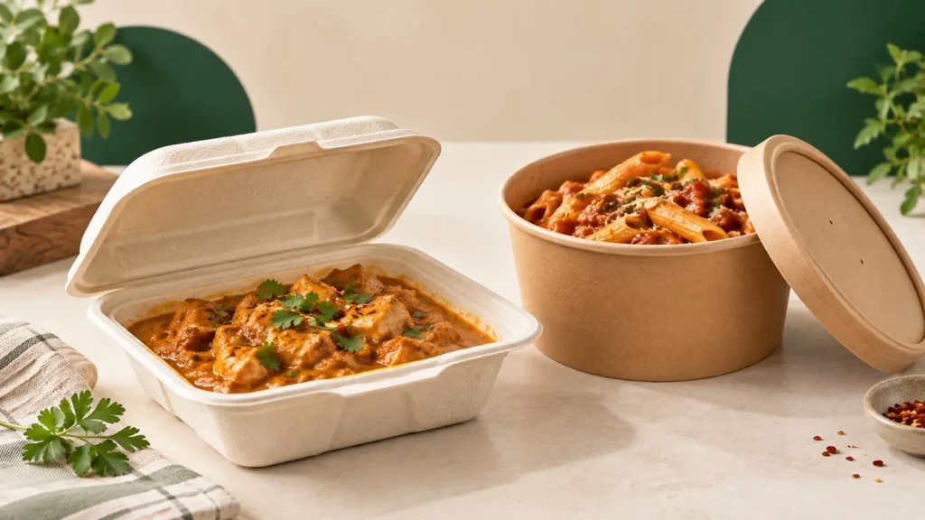 Emballages pour plats en sauce et gras