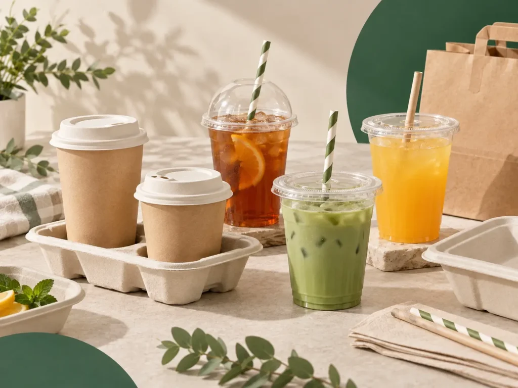 Paper Cups Lids and Straws for Beverage Service