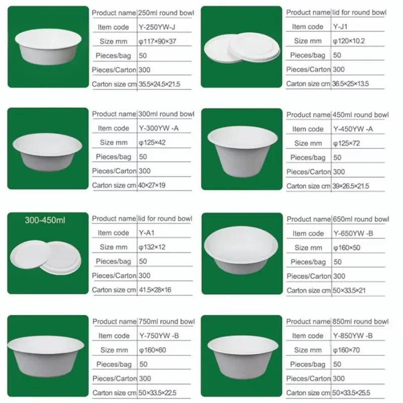 Sugarcane Bagasse Round Bowl