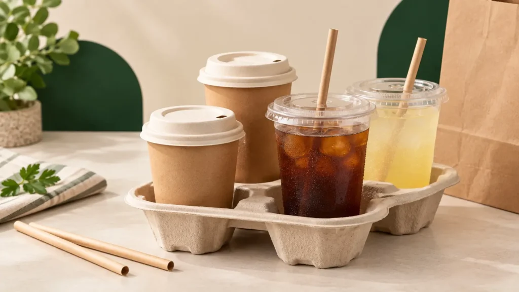Emballages pour boissons à emporter : gobelets, couvercles et pailles